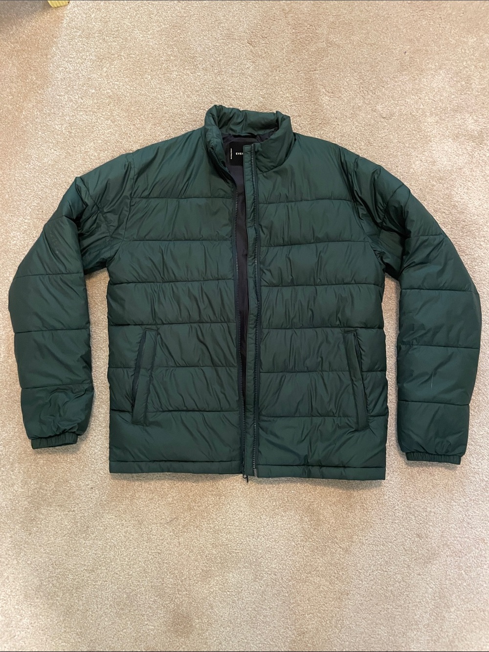 Everlane Forest Green Quilted Puffer Jacket